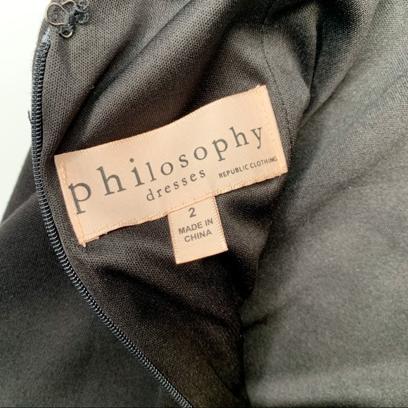 NWOT Philosophy Black Sleeveless Fitted Sheath Dress Peter Pan Jeweled Collar - Picture 8 of 10